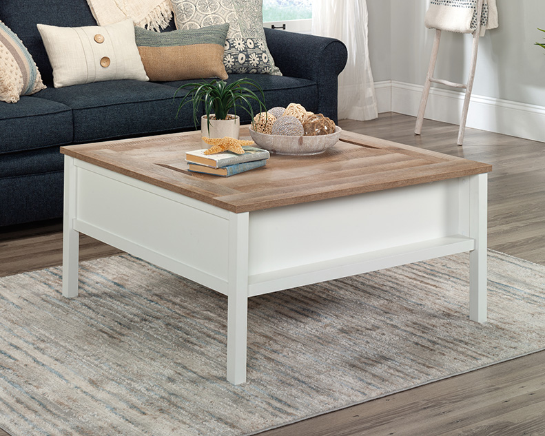 Cottage Road Square Coffee Table Lintel Oak (433850) – Sauder