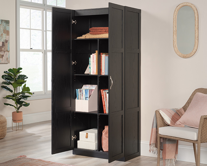 Sauder Select 2-Door Storage Cabinet Black (433933) – Sauder