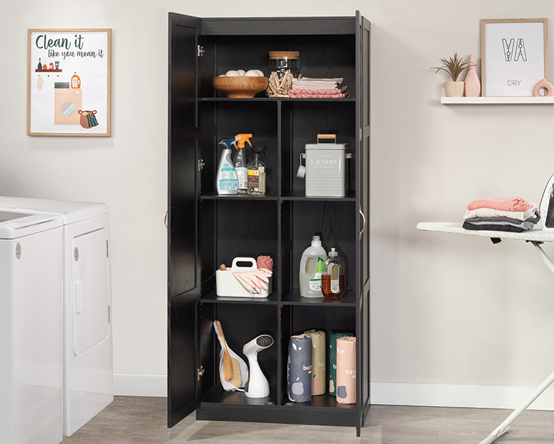 Sauder Select 2-Door Storage Cabinet Black (433933) – Sauder