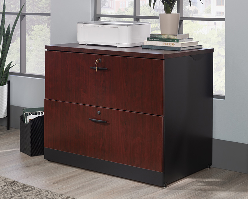Sauder cherry discount file cabinet