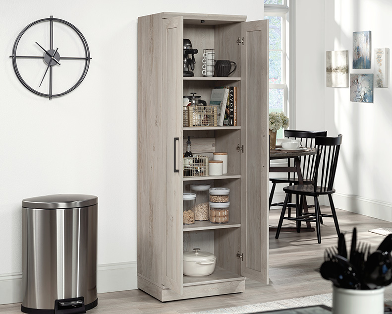 HomePlus 2-Door Storage Cabinet Chalked Chestnut (436837) – Sauder