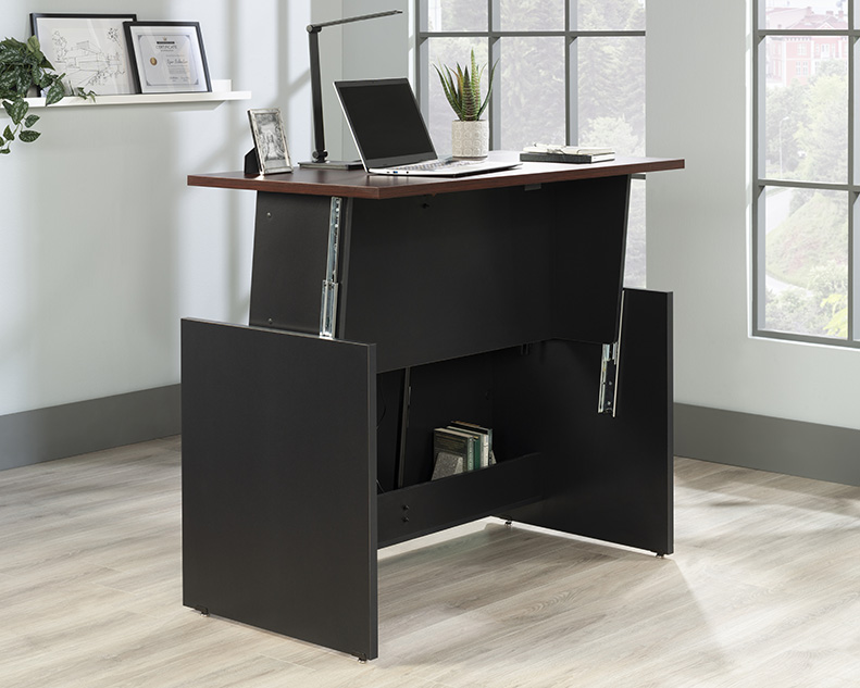 Via Sit/Stand Desk with Pneumatic Mechanism Classic Cherry