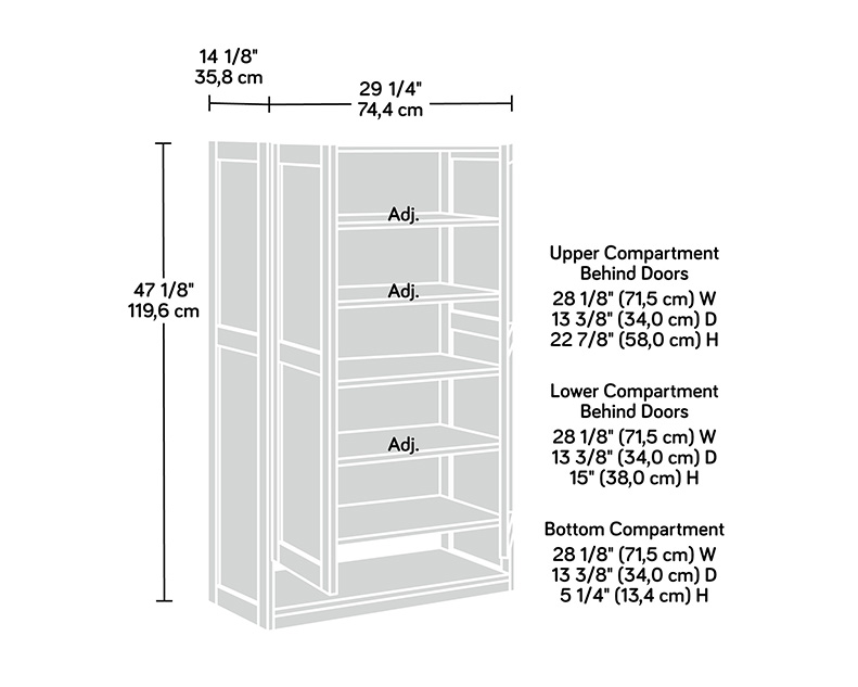Sauder Select 2-Door Rattan Shoe Cabinet Harmony Ash (443654) – Sauder