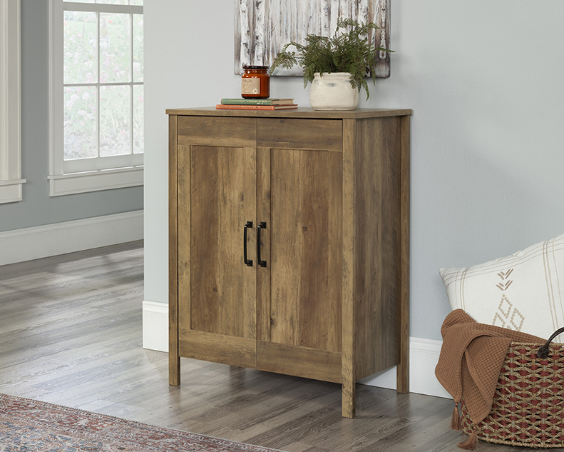 Sauder Select 2-Door Low Storage Cabinet Rural Pine (443664) – Sauder