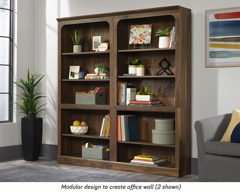 SAUDER オープンシェルフ 304 ブラウン Sauder Select 5-Shelf Bookcase Grand Walnut (444766) – Sauder