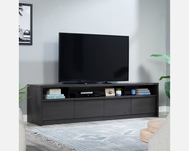 Harvey Park Large TV Credenza Raven Oak (446900) - Sauder