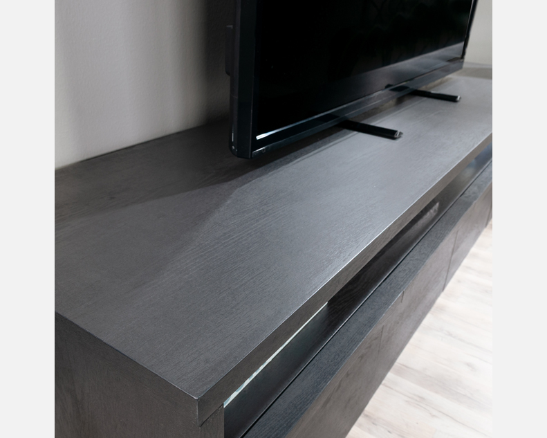 Harvey Park Large TV Credenza Raven Oak (446900) - Sauder