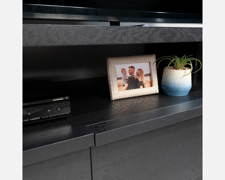 Harvey Park Large TV Credenza Raven Oak (446900) - Sauder