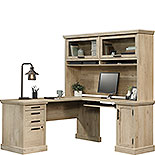 L-Shaped Home Office Desk with Hutch Bundle 442789